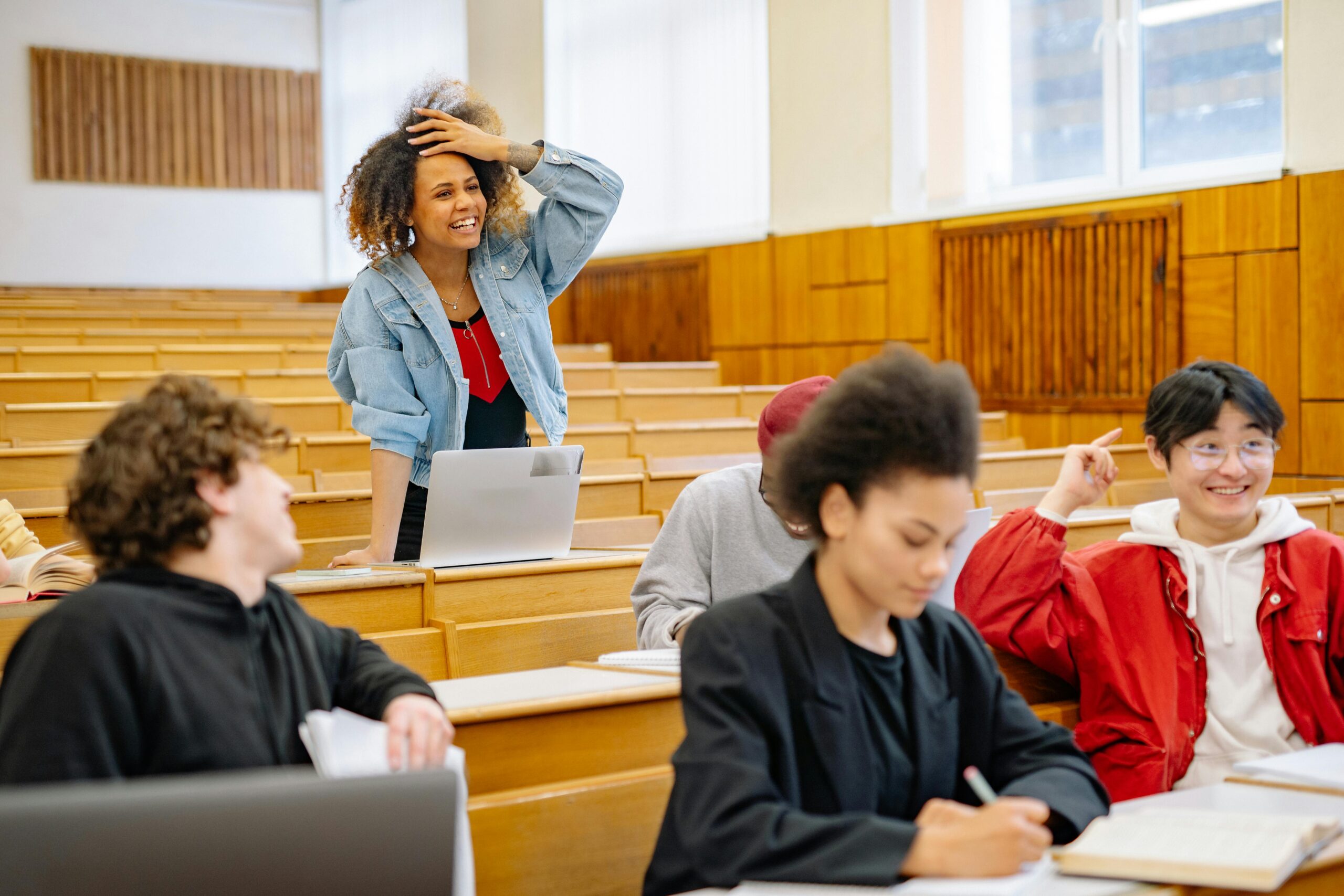 Picture of College Students Inside a Classroom